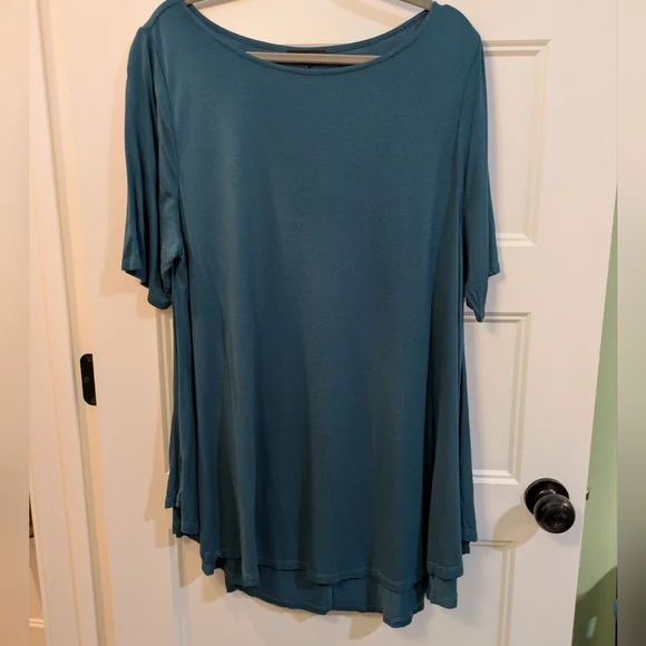 Lane Bryant Teal Swing Tunic Top - Picture 1 of 11